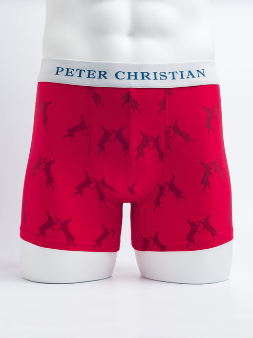 1x Red Cotton Stretch Trunks