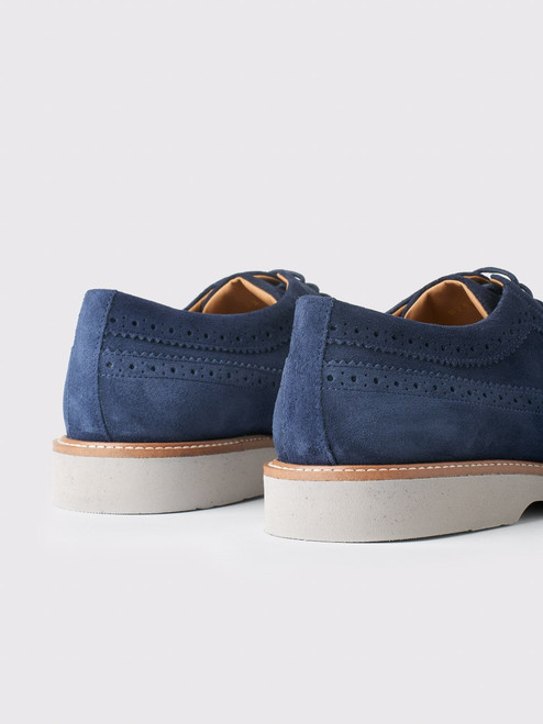 Blue Geox Suede Brogues | Peter