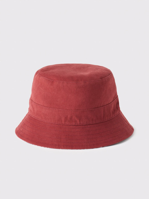 Men's Red Print Reversible Bucket Hat