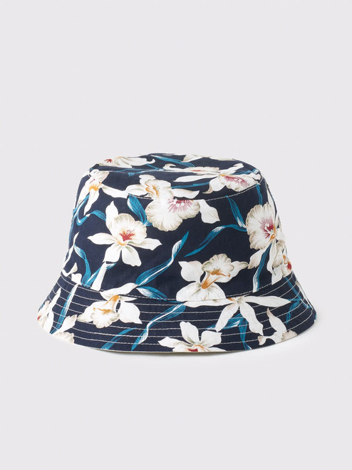 Men's Beige/Blue Reversible Bucket Hat