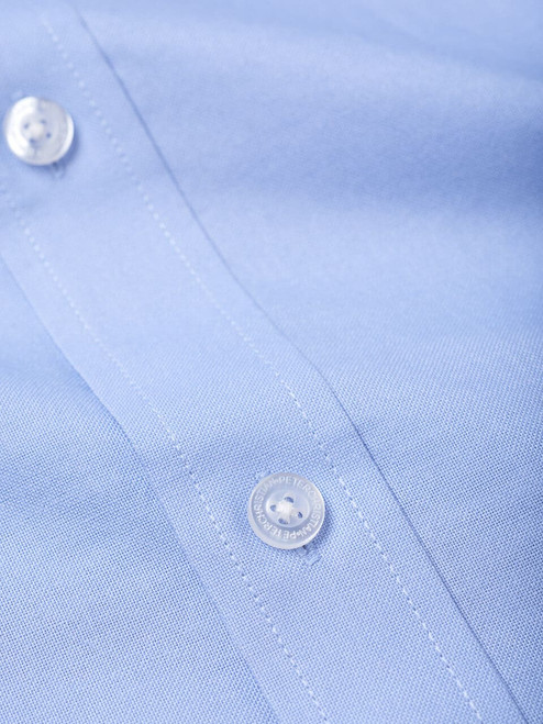 Men's Blue Cotton Shirt  Fabric Close Up