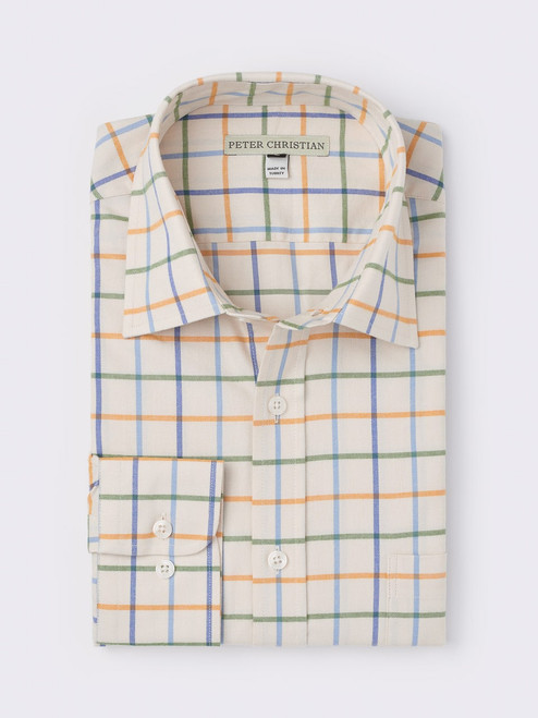 Orange Big Check Tattersall Shirt