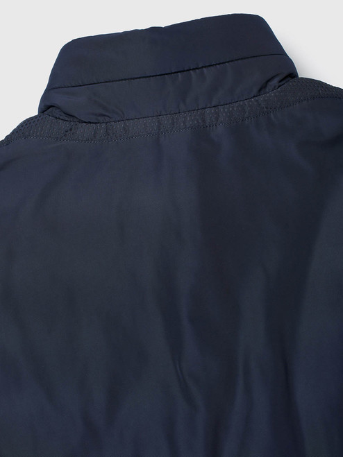 Men's Navy Blue Short Padded Waterproof Jacket Back Panel