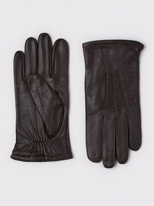 Brown Dents Leather Gloves