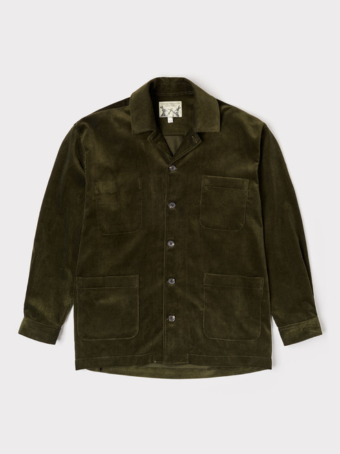 Men's Green Corduroy Chore Jacket | Peter Christian