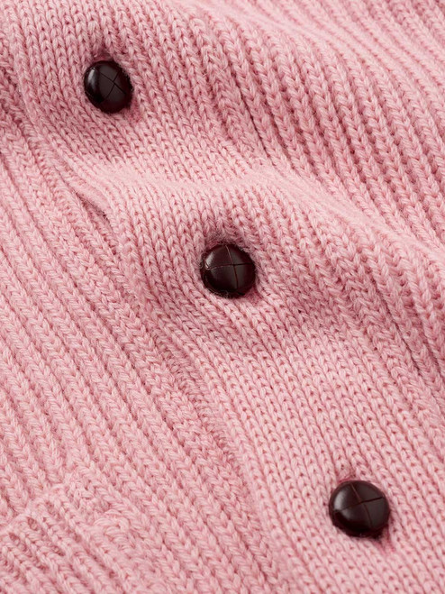 Men's Pink Shawl Neck Cardigan Fabric