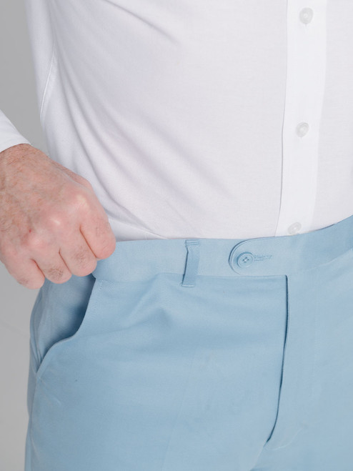 Sky Finest Cotton & Silk Chino Pants