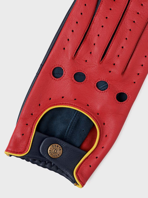 Red Dents Driving Gloves