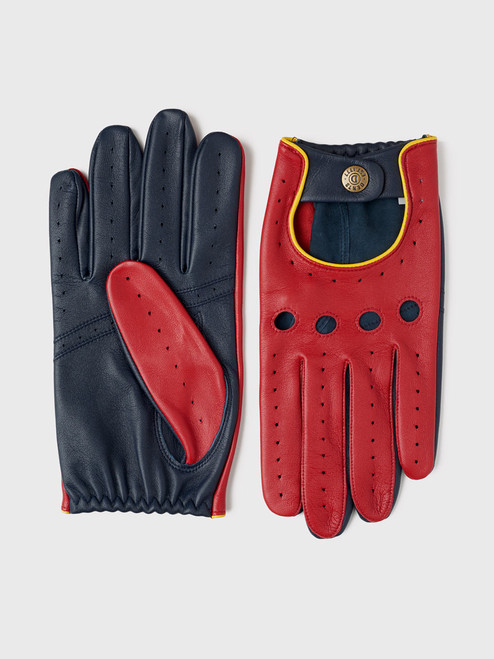 Red leather shop gloves mens