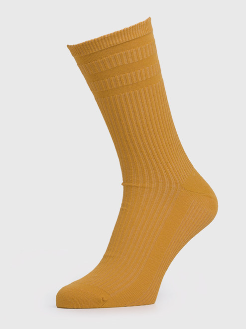 Gold Yellow Cotton Softop Socks