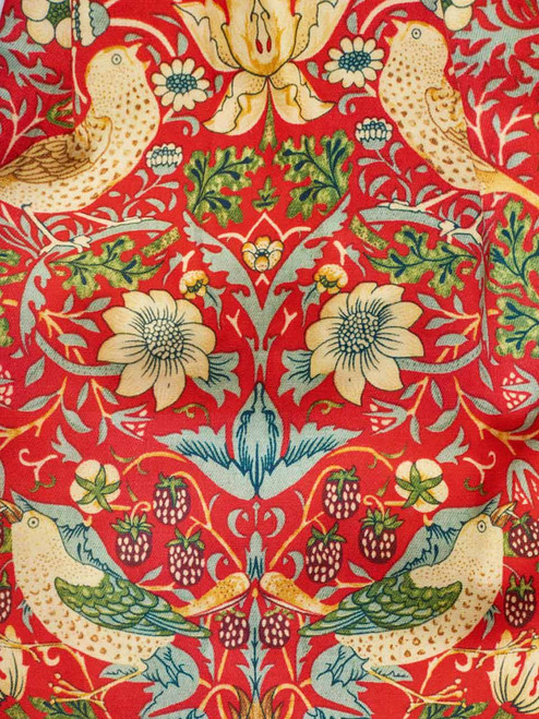 Red William Morris Strawberry Thief Cravat