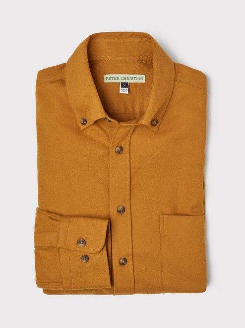 Mustard Yellow Brushed Cotton Shirt