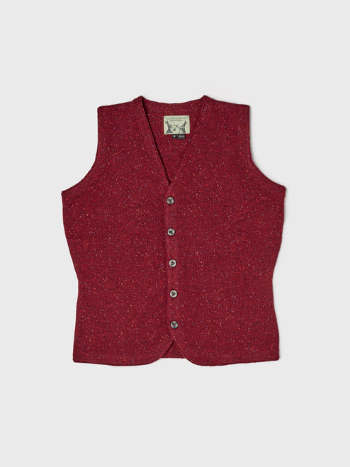 Red wool vest on sale mens