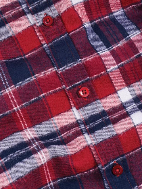 Plaid Shirt Red Close Up