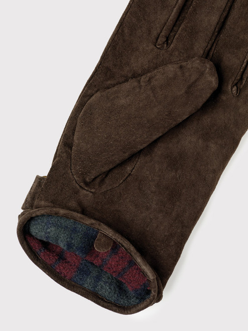Dents Brown Suede Gloves Thumb
