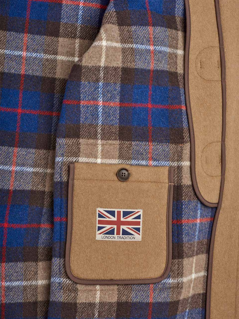 Men's Camel Brown Duffle Coat | Peter Christian