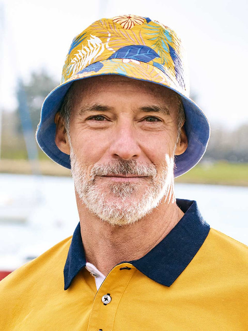 Yellow Leaf Reversible Bucket Hat