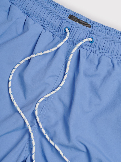 Men's Blue Swim Shorts Tie Drawstring