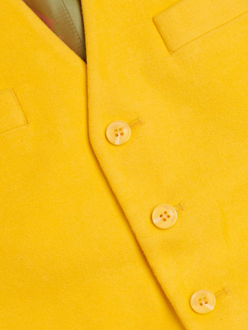Buttercup Yellow Moleskin Vest Close Up