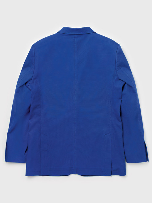 Blue Cotton Canvas Blazer Back