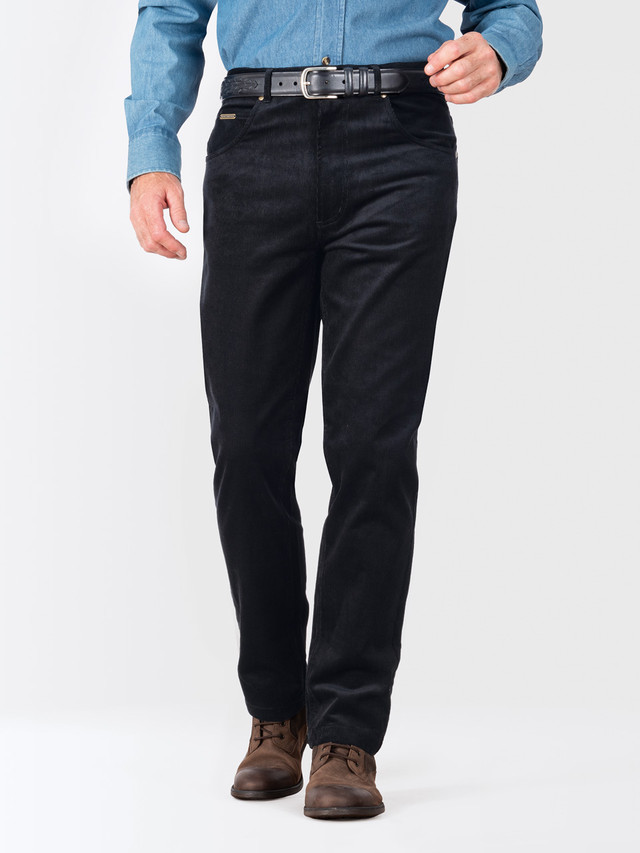 Men's Blue Indigo Needle Cord Jeans | Peter Christian