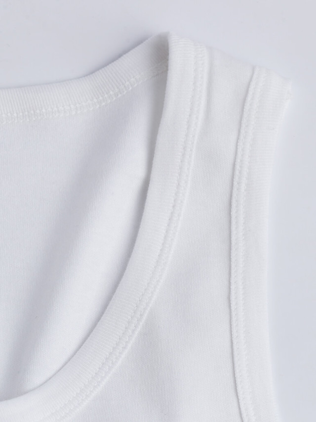 White Vedoneire Interlock Cotton Vest | Peter Christian