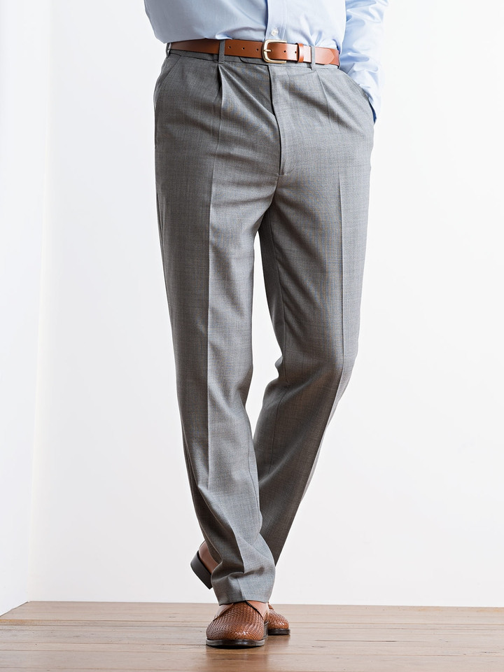 Silver Gray Super 100s Pants | Peter Christian