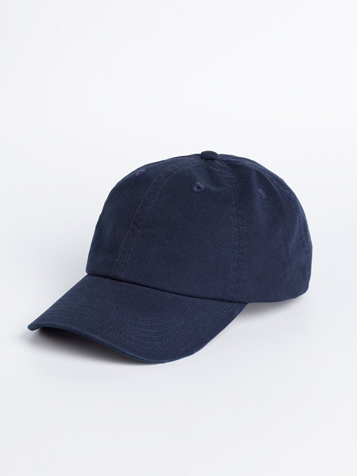 Men's Navy Cotton Baseball Cap Model