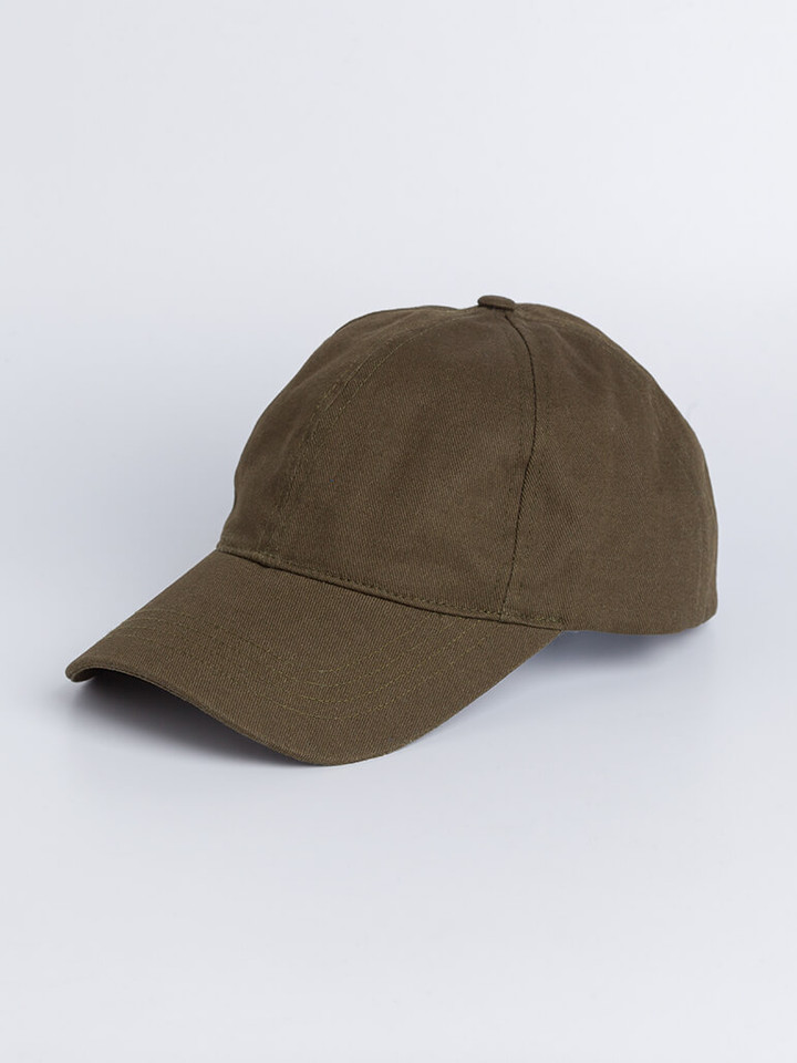 Image of Mens Green Cotton Baseball Cap