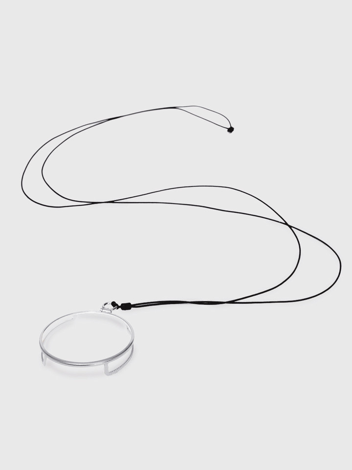 Mens Silver Monocle Eyewear
