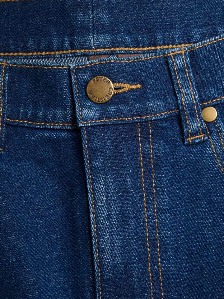Men's Classic Denim Jeans Button Details