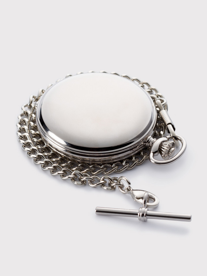 Chrome Hunter Pocket Watch