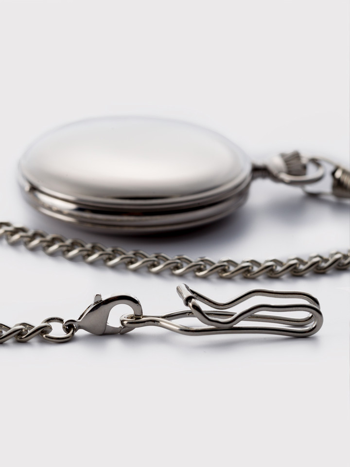 Chrome Hunter Pocket Watch