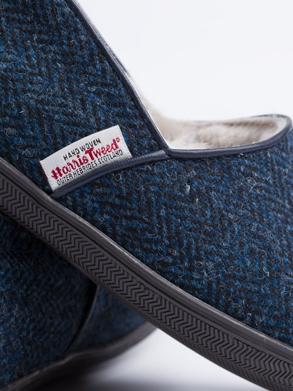 Draper Harris Tweed® Sheepskin Slippers Label