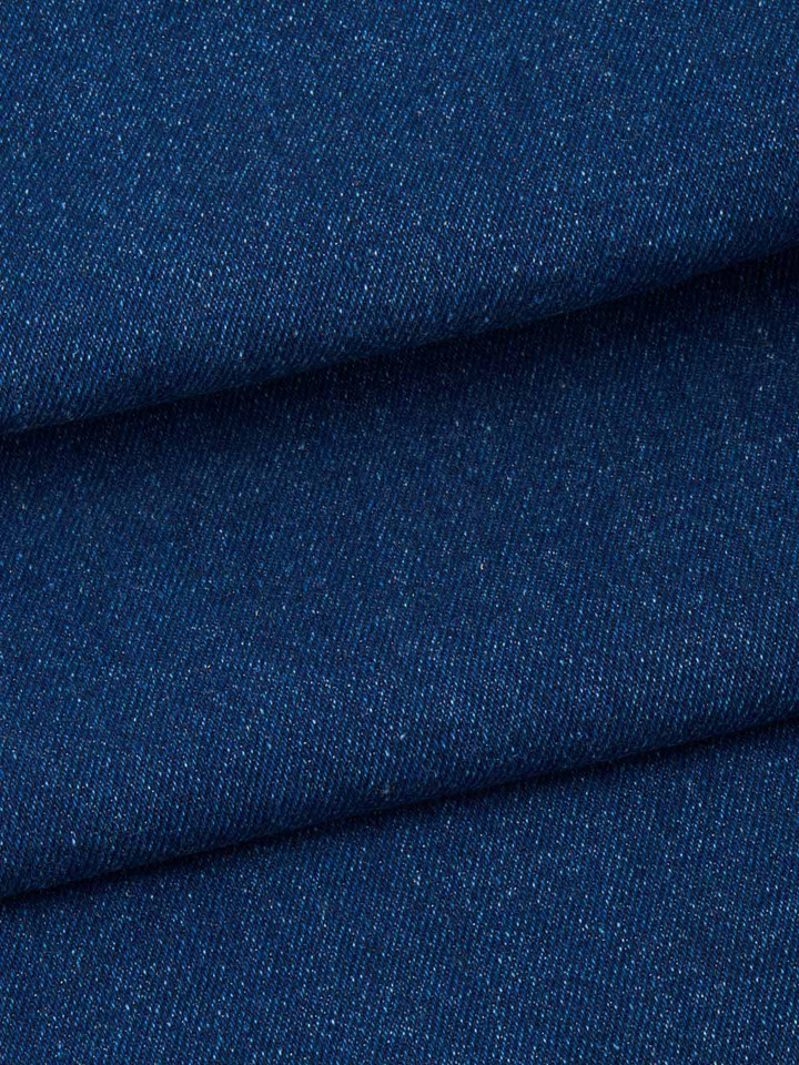 Navy Blue Lightweight Flex Denim Jeans Fabric Closeup