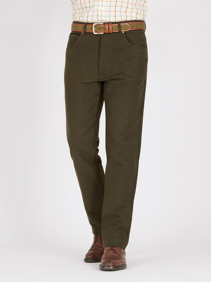 Men's Pine Green Moleskin Jeans