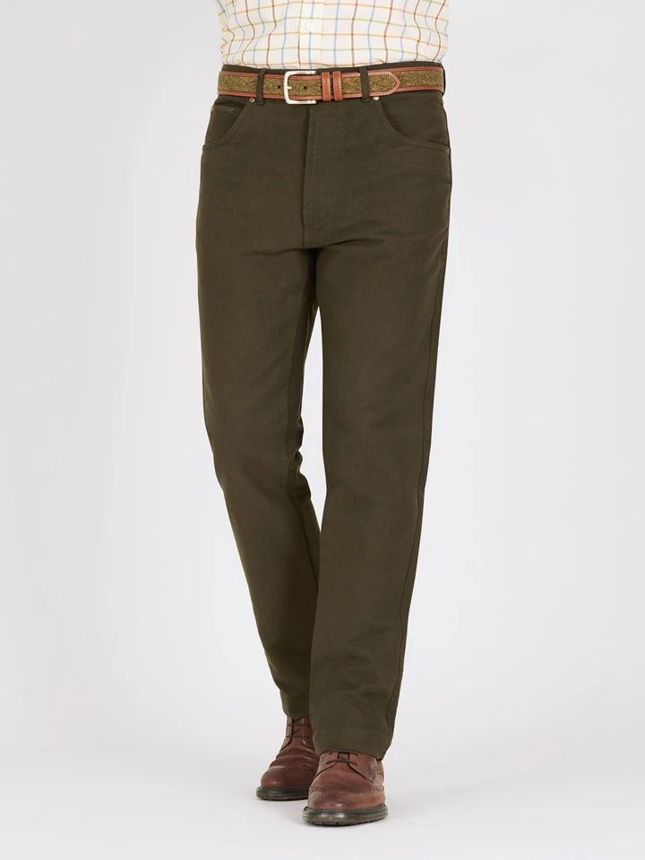 Men's Pine Green Moleskin Jeans