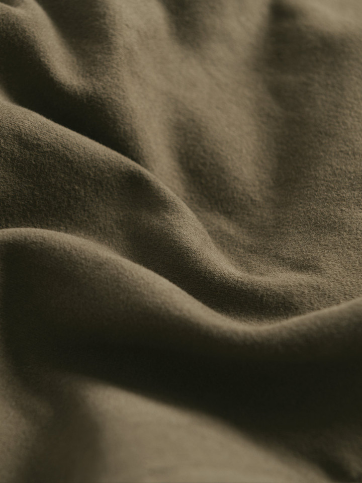 Men's Loden Green Moleskin Pants Fabric Close Up