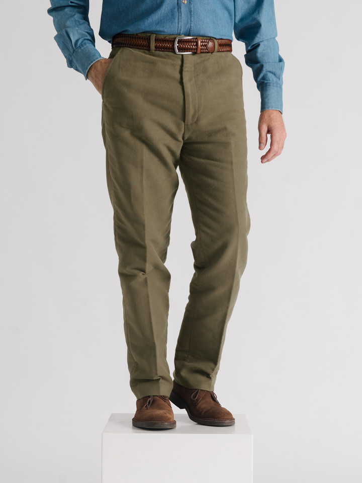 Men's Loden Green Moleskin Pants