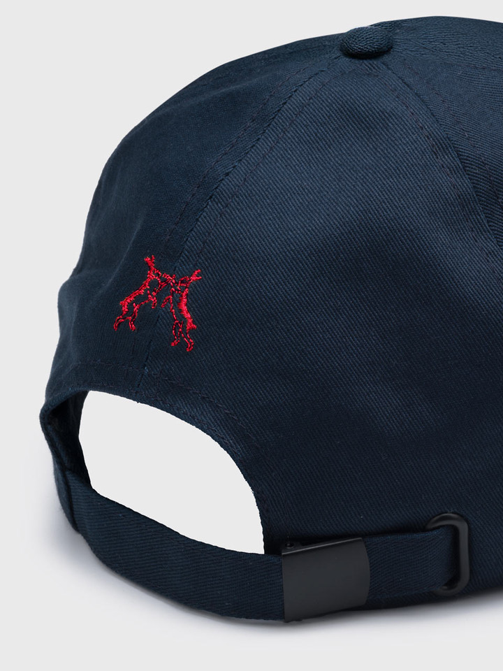 Men's Navy Cotton Baseball Cap Back