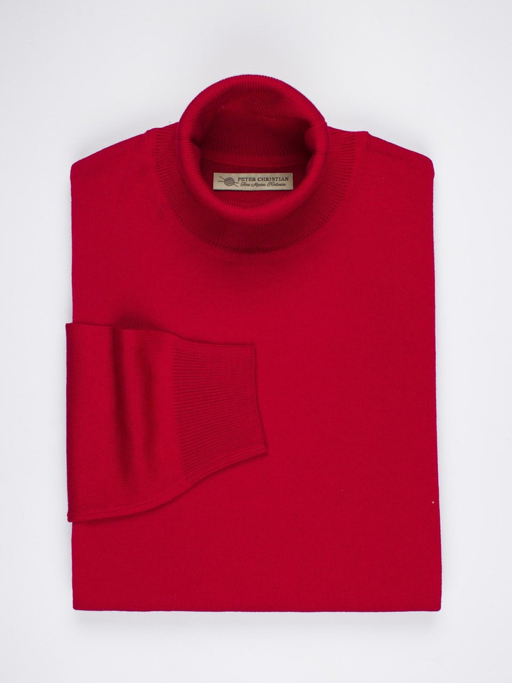 Red Turtleneck Sweater Flat