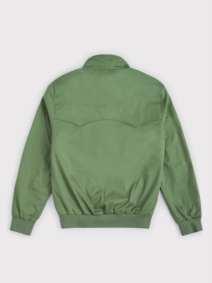 Green Harrington Jacket Yoke Detail