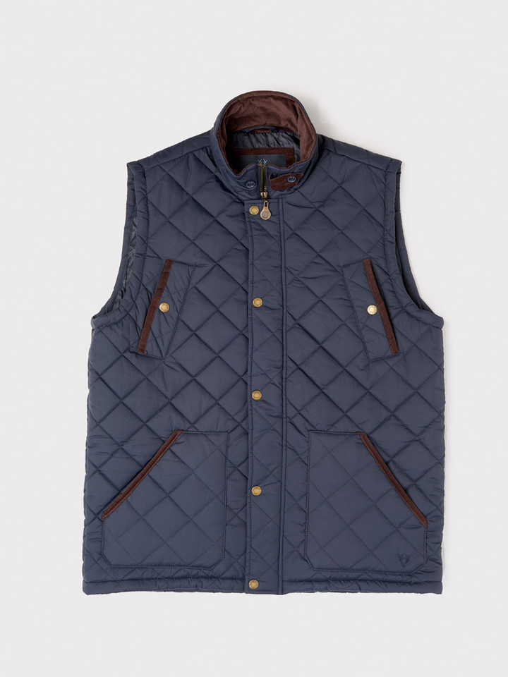 Men's Navy Vedoneire Quilted Gilet