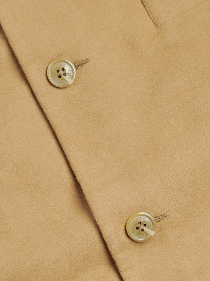 Moleskin Beige Gilet Buttons