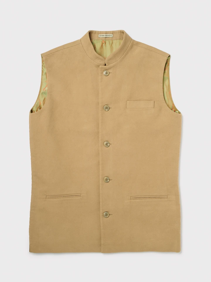 Moleskin Beige Gilet Front