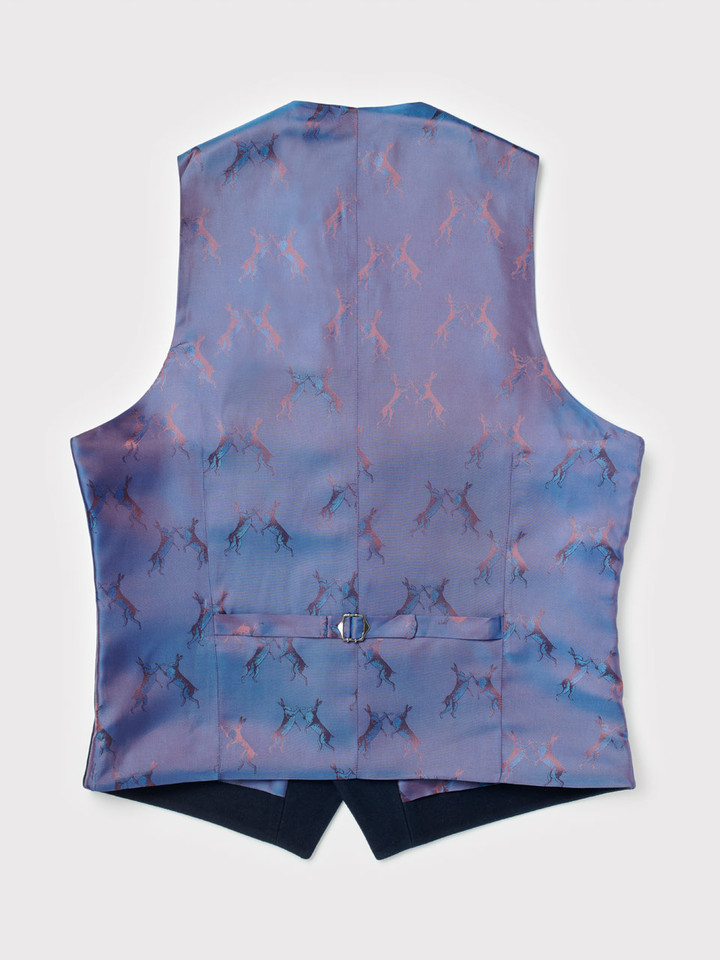 Navy Moleskin Vest Back