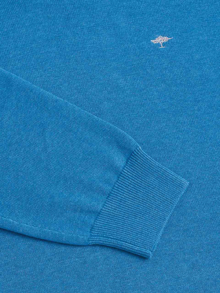 Blue Fynch Hatton Superfine Cotton V Neck Sleeve