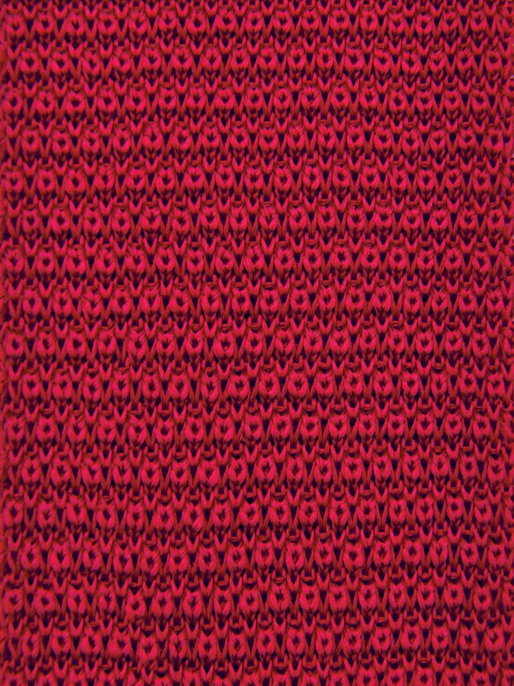 Red Knitted Silk Tie