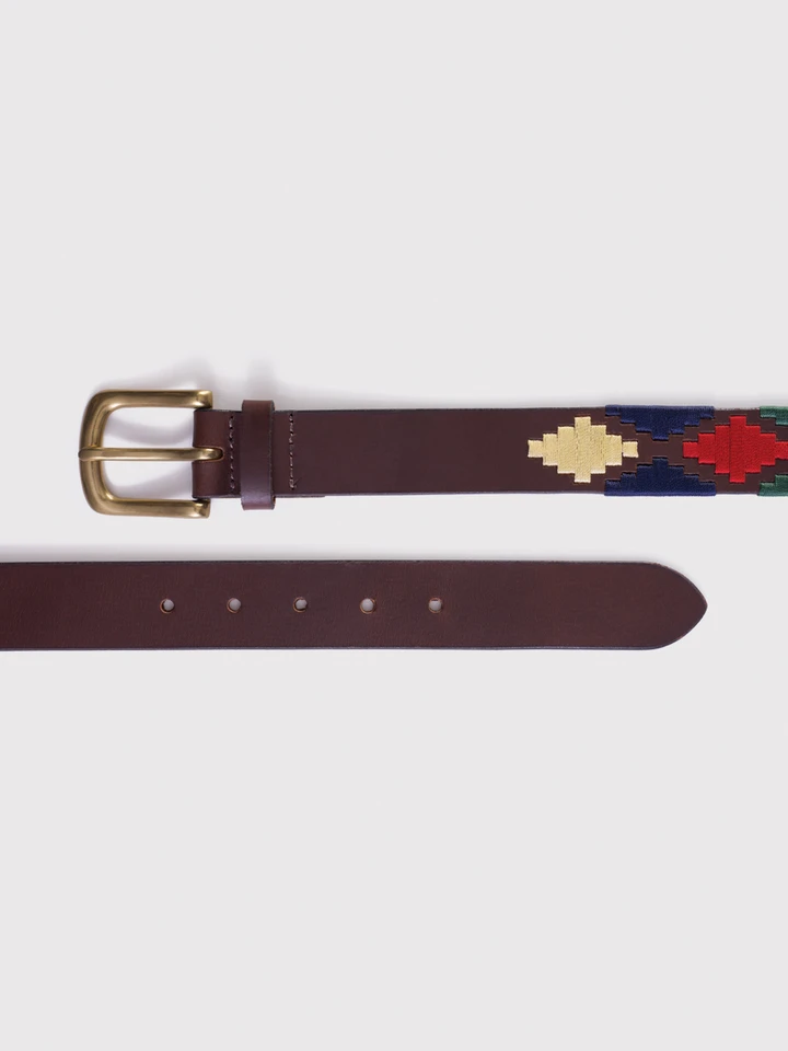 Red Leather Polo Belt