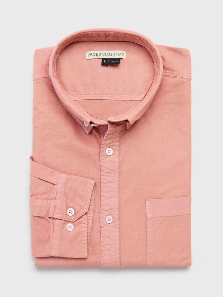 Pink Washed Organic Cotton Shirt Flat